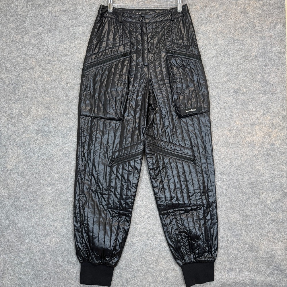 MISBHV Puffer Cargo Pants Womens Medium Parachute Lined Urban Streetwear Utility